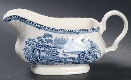 Tonquin Blue (Myott Backstamp) Gravy Boat
