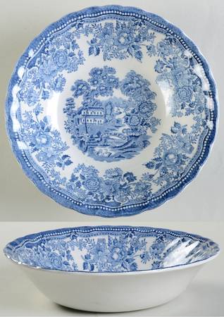 Tonquin Blue (Myott Backstamp) Coupe Cereal Bowl