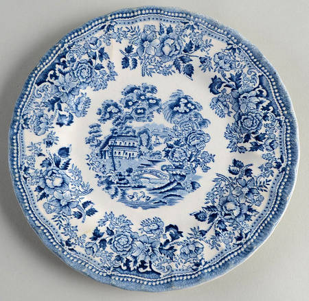 Tonquin Blue (Myott Meakin Backstamp) Dessert/Pie Plate