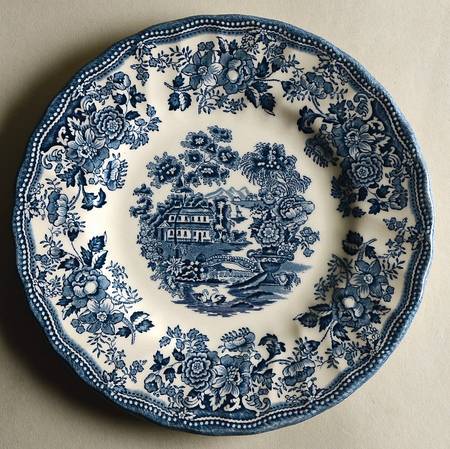 Tonquin Blue (Myott Meakin Backstamp) Salad Plate