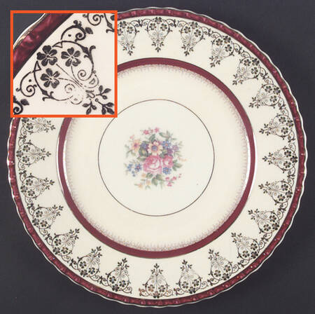 Valencia Burgundy by Myott Staffordshire