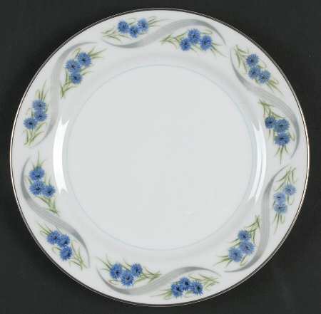Blue Buttons Bread & Butter Plate