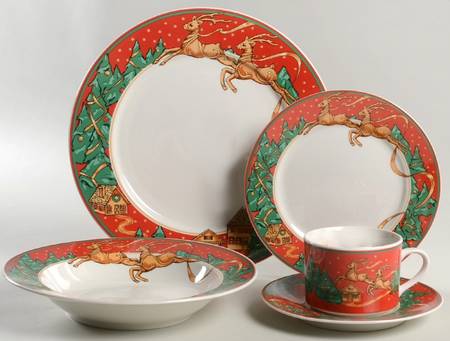 Christmas Fantasy 5 Piece Place Setting