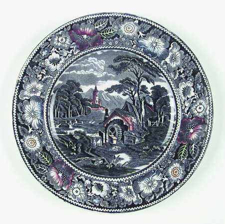 Rural England Black Multicolor by W R Midwinter Ltd