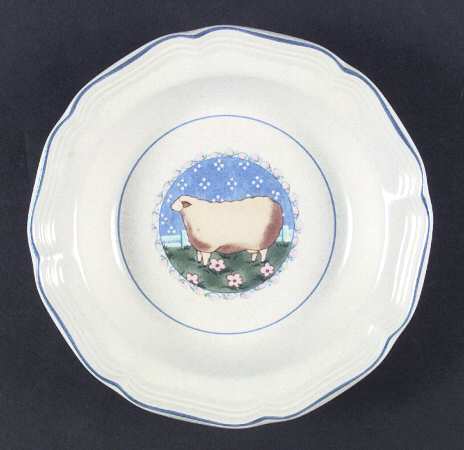 Calico Circle Rim Soup Bowl