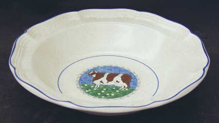 Calico Circle 9" Round Vegetable Bowl