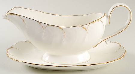 Golden Flair Gravy Boat & Underplate