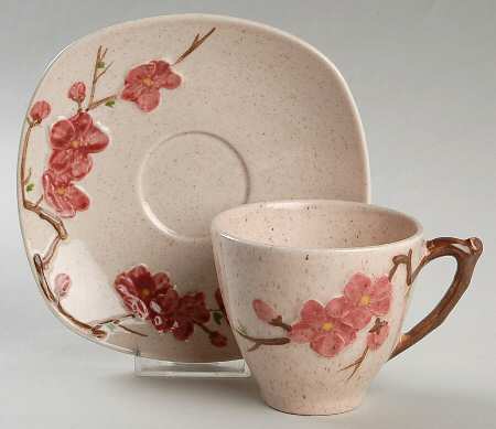 Peachtree Flat Cup & Saucer Set by Montgomery Ward
