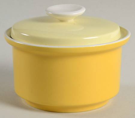Country Store Yellow Sugar Bowl & Lid