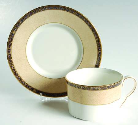 Victorian Ivory Flat Cup & Saucer Set
