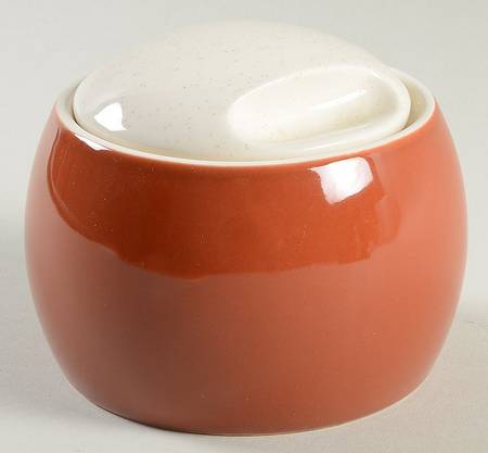 Natural Terra Cotta Sugar Bowl & Lid