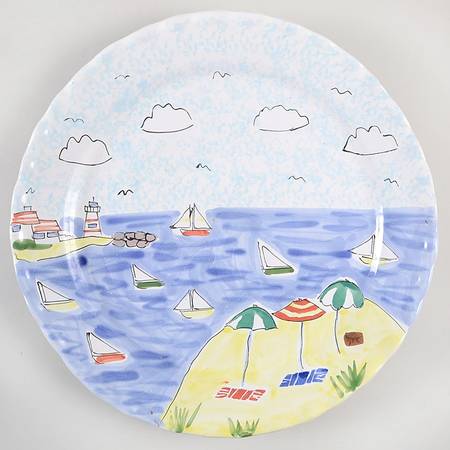 Beach Scene 12" Chop Plate (Round Platter)
