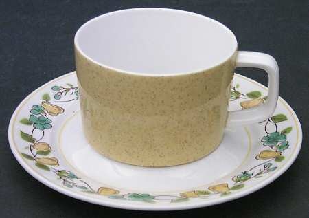 Orchard Flat Cup & Saucer Set
