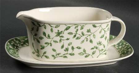 Ardsley Green Gravy Boat & Underplate (Relish/Butter)