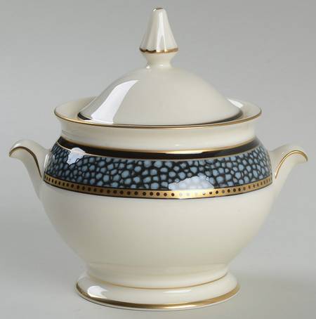 Ebony Flair Sugar Bowl & Lid