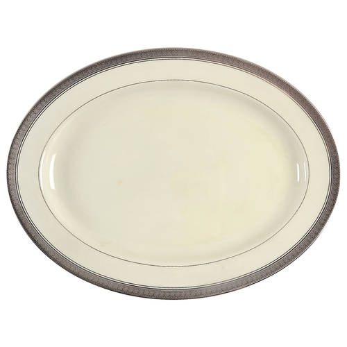 Palatial Platinum 15" Oval Serving Platter by Mikasa