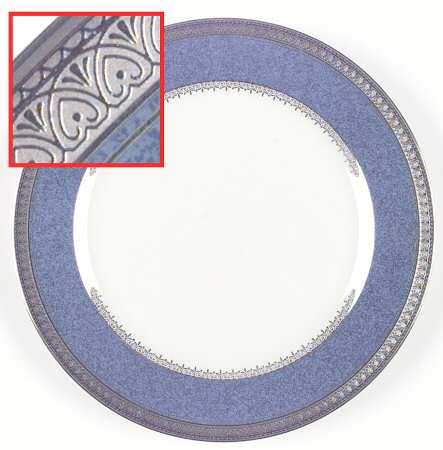 Palatial Platinum Accent Luncheon Plate