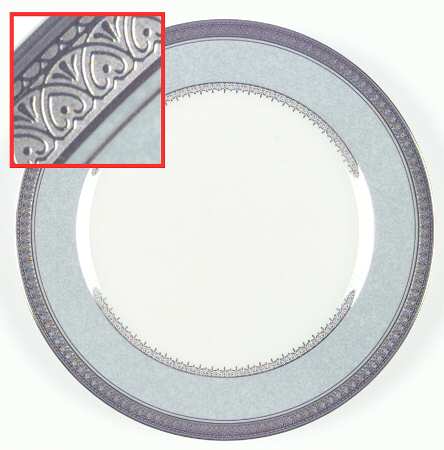 Palatial Platinum Accent Luncheon Plate