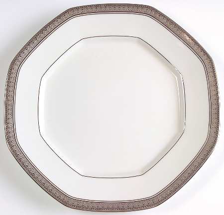 Palatial Platinum Octagonal Luncheon Plate