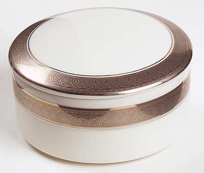 Palatial Platinum 3" Round Box & Lid
