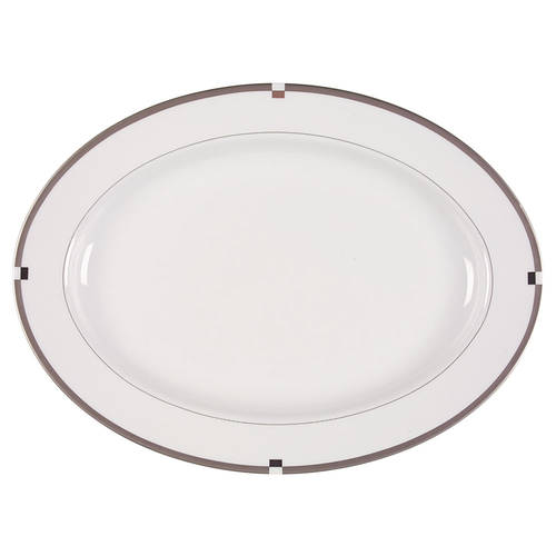 Invitation Platinum 14" Oval Serving Platter