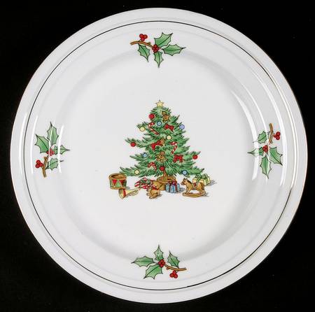 Home for the Holidays (Gold Band&Trim) Salad Plate