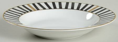 Varsity Black Rim Soup Bowl