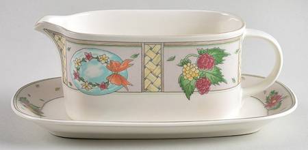 Summer Jewels Gravy Boat & Underplate (Relish/Butter)