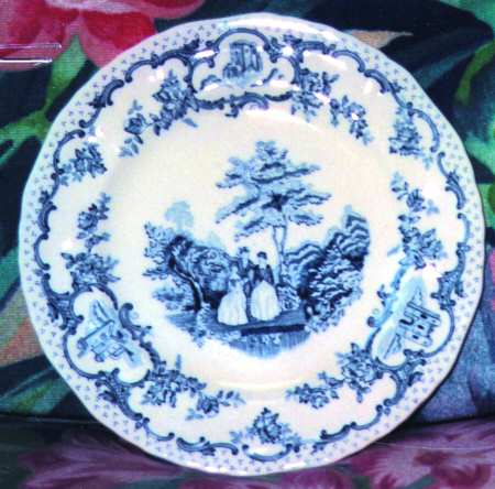 Romantic Blue (Scalloped) Dinner Plate by Mason's