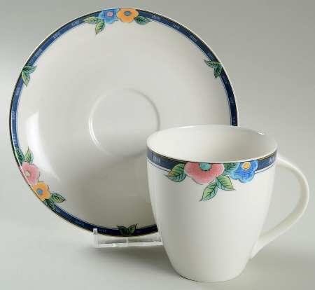 Floral Bliss Flat Cup & Saucer Set