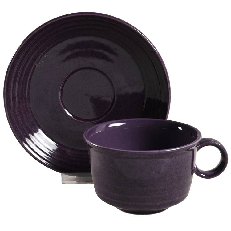 Amethyst Flat Cup & Saucer Set