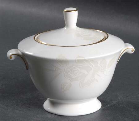 Rosewood Gold Sugar Bowl & Lid