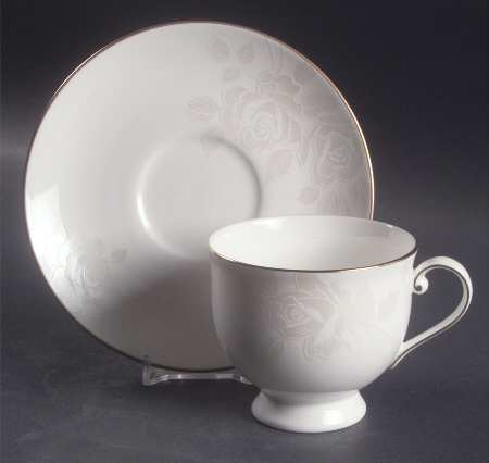 Rosewood Gold Footed Cup & Saucer Set