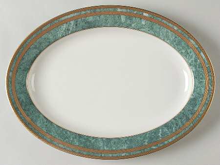 Celadon Florentine 14" Oval Serving Platter