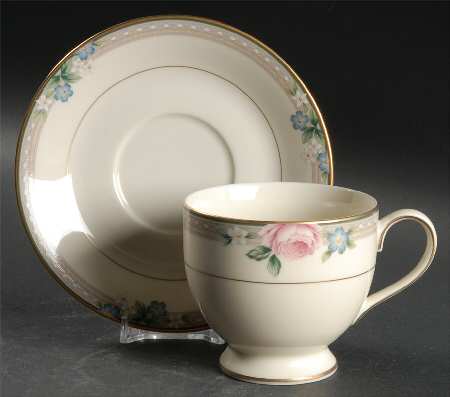 Regency Rose Footed Cup & Saucer Set