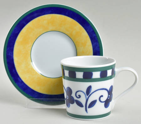 Firenze (Porcelain) Flat Demitasse Cup & Saucer Set