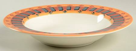 Granada Red Large Rim Soup Bowl