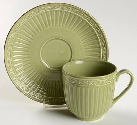 Honey Dew Flat Cup & Saucer Set