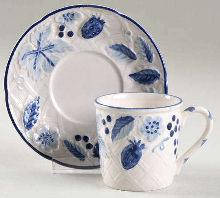 Berry Fling Flat Demitasse Cup & Saucer Set