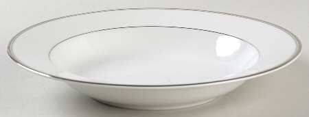 Classic Platinum Rim Soup Bowl