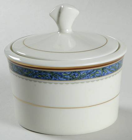 Serena Blue Sugar Bowl & Lid