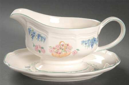 Spring Collage Gravy Boat & Underplate