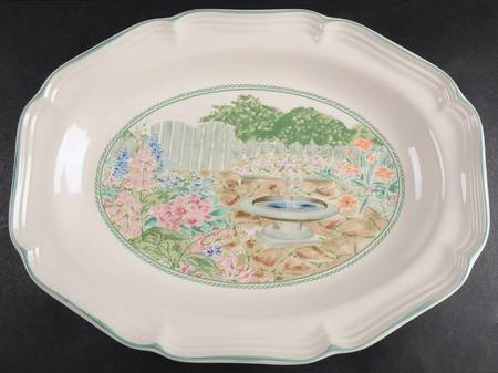 Spring Collage 14" Oval Serving Platter