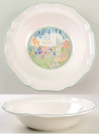 Spring Collage 9" Round Vegetable Bowl