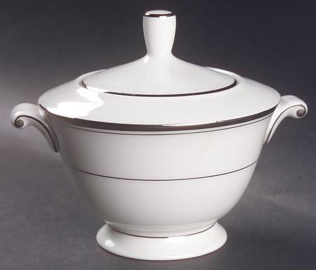 Gothic Platinum Sugar Bowl & Lid
