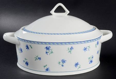 Blue Medley Oval Tureen & Lid