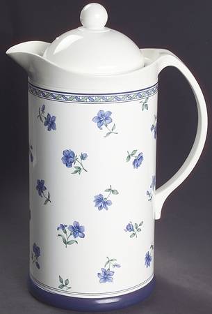 Blue Medley Plastic Thermos/Carafe & Lid