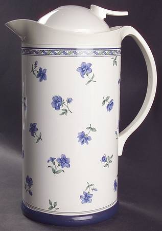 Blue Medley Plastic Thermos/Carafe & Lid