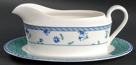 Blue Medley Gravy Boat & Underplate
