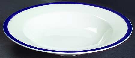 Indigo Track Large Rim Soup Bowl